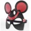 Черно-красная маска мышки из кожи (цвет -черный с красным) (109146) фото 1