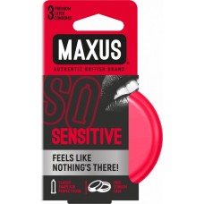 Ультратонкие презервативы в железном кейсе MAXUS Sensitive - 3 шт.(110392)
