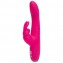 Розовый перезаряжаемый вибратор Rabbit Slimline Curve Rechargeable - 24 см. (цвет -розовый) (112915) фото 1
