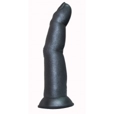 Черный анальный стимулятор в виде пальца на присоске - 15 см. (цвет -черный) (114634)