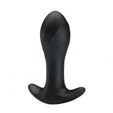 Черная анальная втулка с вибрацией - 10,5 см. (цвет -черный) (114793)
