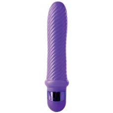 Фиолетовый ребристый вибромассажер Grape Swirl Vibe - 15,8 см. (цвет -фиолетовый) (116625)