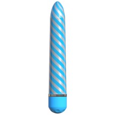 Голубой вибратор Sweet Swirl Vibrator - 21,3 см. (цвет -голубой) (116632)