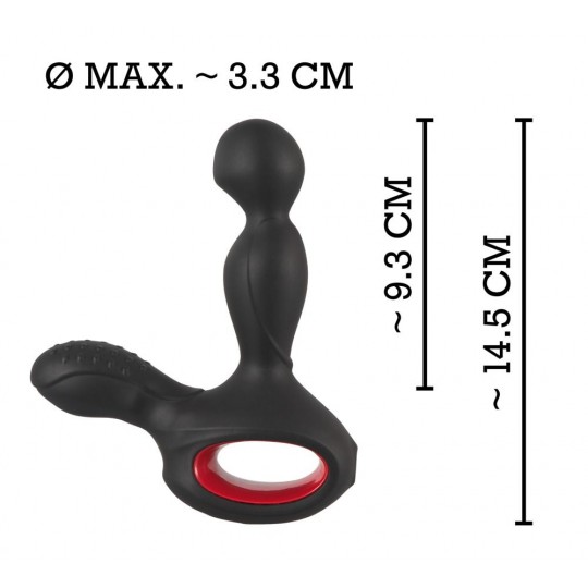 Черный вибромассажер простаты с нагревом и ротацией Prostate Plug - 14,5 см. (цвет -черный) (117629) фото 4