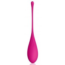 Розовый каплевидный вагинальный шарик со шнурочком (цвет -розовый) (118108)