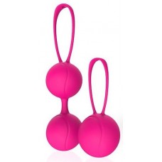Набор из 2 розовых вагинальных шариков с петельками (цвет -розовый) (118118)
