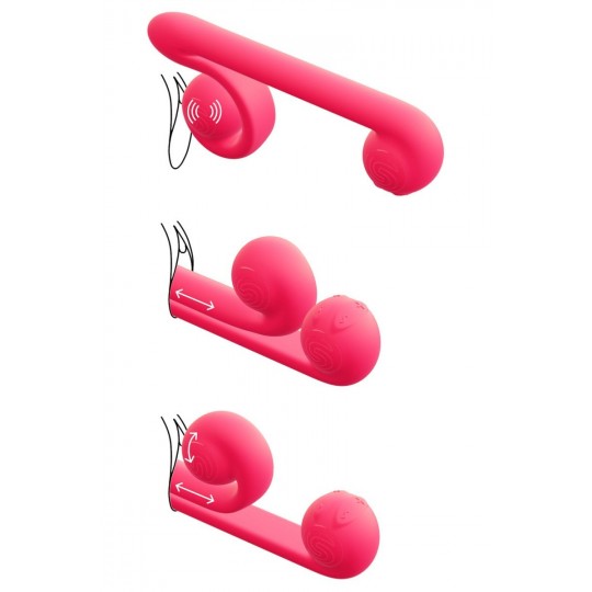 Уникальный розовый вибромассажер-улитка для двойной стимуляции Snail Vibe (цвет -розовый) (118266) фото 6