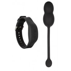 Черные вагинальные виброшарики с браслетом-пультом Wristband Remote Ultra-Soft Kegel System (цвет -черный) (119070)