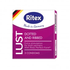 Рифленые презервативы RITEX LUST с пупырышками - 3 шт.(121729)