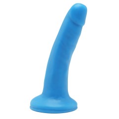 Голубой гладкий фаллоимитатор на присоске Happy Dicks Dong 6 inch - 15,2 см. (цвет -голубой) (121946)