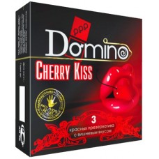Презервативы Domino Cherry Kiss со вкусом вишни - 3 шт.(12384)