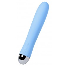 Голубой силиконовый вибратор с функцией нагрева и пульсирующими шариками FAHRENHEIT - 19 см. (цвет -голубой) (127052)