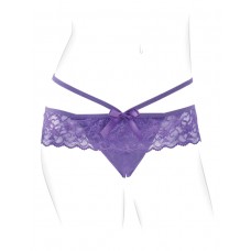 Фиолетовые трусики с вибропулей и пультом Crotchless Panty Thrill-Her (цвет -фиолетовый)  (размер -S-M-L) (127847)