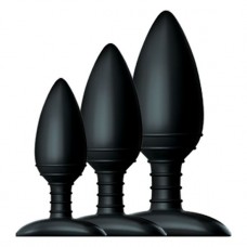 Набор из 3 черных анальных втулок NEXUS BUTT PLUG TRIO SET (цвет -черный) (128767)