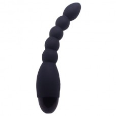 Черный анальный вибростимулятор Lovers Beads - 19 см.  (цвет -черный) (129421)