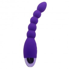 Фиолетовый анальный вибростимулятор Lovers Beads - 19 см. (цвет -фиолетовый) (129432)