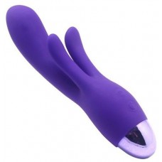 Фиолетовый вибратор INDULGENCE Rechargeable Frolic Bunny - 18,7 см. (цвет -фиолетовый) (129541)