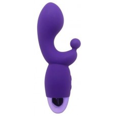 Фиолетовый вибратор INDULGENCE Rechargeable G Kiss - 16,5 см. (цвет -фиолетовый) (129556)