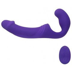 Фиолетовый безремневой вибрострапон с пультом - 21,5 см. (цвет -фиолетовый) (129620)