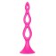 Розовая анальная елочка Silicone Triple Probe - 14,5 см. (цвет -розовый) (130573) фото 1