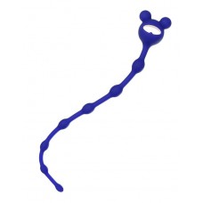 Синяя силиконовая анальная цепочка Froggy - 27,4 см. (цвет -синий) (131656)