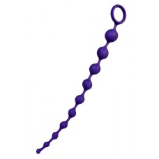 Фиолетовая силиконовая анальная цепочка Grape - 35 см. (цвет -фиолетовый) (131933)