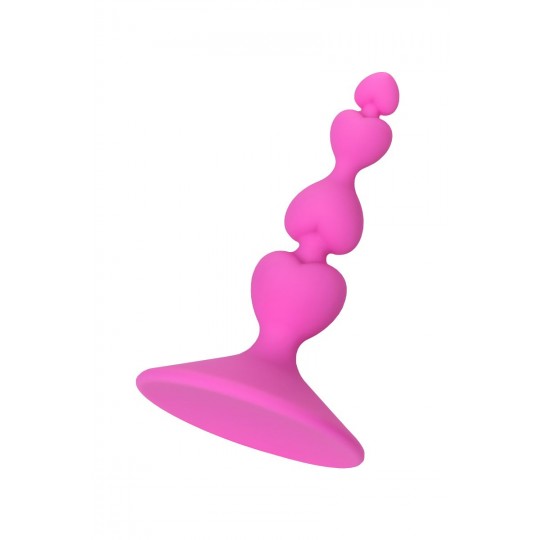 Розовая силиконовая анальная пробка Loverty - 8 см. (цвет -розовый) (131934) фото 9