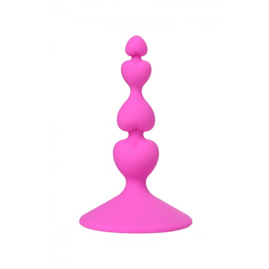Розовая силиконовая анальная пробка Loverty - 8 см. (цвет -розовый) (131934) фото 8