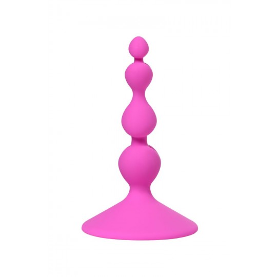 Розовая силиконовая анальная пробка Loverty - 8 см. (цвет -розовый) (131934) фото 7