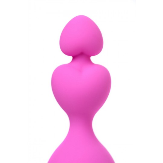 Розовая силиконовая анальная пробка Loverty - 8 см. (цвет -розовый) (131934) фото 3