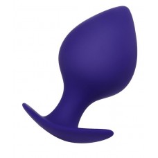 Фиолетовая силиконовая анальная пробка Glob - 10 см. (цвет -фиолетовый) (131935)