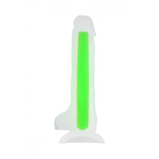Прозрачно-зеленый фаллоимитатор, светящийся в темноте, Clark Glow - 22 см. (цвет -зеленый) (131989) фото 11