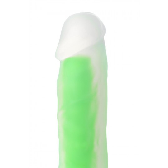 Прозрачно-зеленый фаллоимитатор, светящийся в темноте, Clark Glow - 22 см. (цвет -зеленый) (131989) фото 4