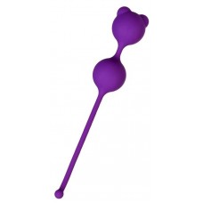 Фиолетовые вагинальные шарики A-Toys с ушками (цвет -фиолетовый) (132779)