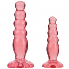 Набор из двух розовых анальных втулок Crystal Jellies Anal Trainer Kit (цвет -розовый) (13278)