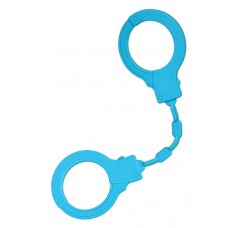 Голубые силиконовые наручники A-Toys без ключа (цвет -голубой) (132782)