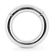 Серебристое малое эрекционное кольцо на магнитах (цвет -серебристый) (133578)