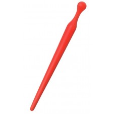 Красный силиконовый уретральный плаг - 10 см. (цвет -красный) (133653)