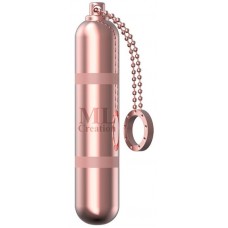 Розовый мини-вибратор на цепочке Glittering Bullet - 9 см. (цвет -розовый) (133710)