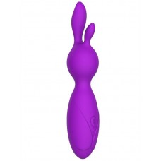 Фиолетовый мини-вибратор Emily с ушками - 16 см. (цвет -фиолетовый) (133738)