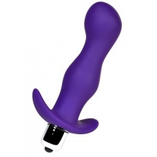 Фиолетовая изогнутая анальная вибропробка - 12,9 см. (цвет -фиолетовый) (138060)