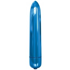 Голубая гладкая вибропуля Rocket Bullet - 8,9 см. (цвет -голубой) (138569)