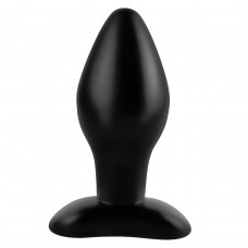 Черная анальная пробка среднего размера Large Silicone Plug - 13 см. (цвет -черный) (14017)