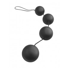Анальная цепочка из 4 шариков Deluxe Vibro Balls (цвет -черный) (14046)