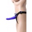 Фиолетовый силиконовый страпон - 14,5 см. (цвет -фиолетовый с черным) (140512) фото 9