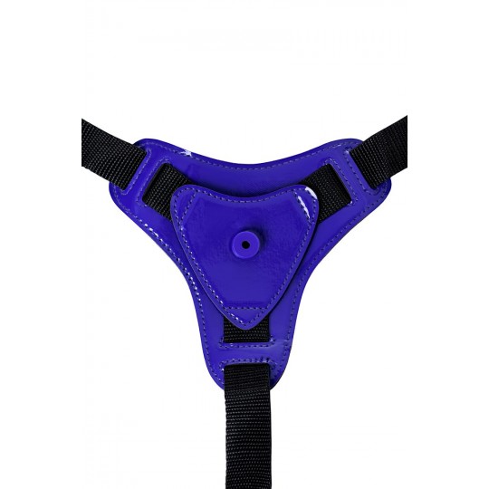 Фиолетовый силиконовый страпон - 14,5 см. (цвет -фиолетовый с черным) (140512) фото 7