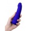 Фиолетовый силиконовый страпон - 14,5 см. (цвет -фиолетовый с черным) (140512) фото 5