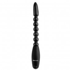 Анальный вибростимулятор на гибком хребте - 27 см. (цвет -черный) (14055)