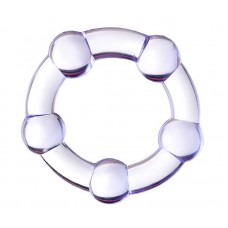 Фиолетовое эрекционное кольцо на пенис с бусинами (цвет -фиолетовый) (140789)