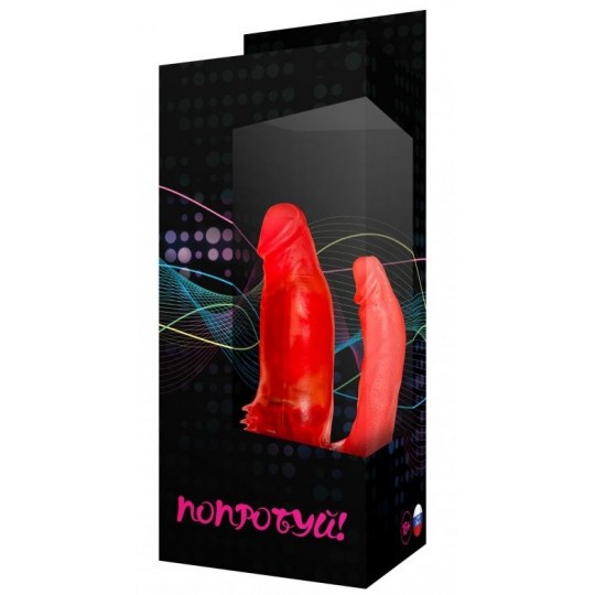 Красный анально-вагинальный вибратор №11 - 15,5 см. (цвет -красный) (142706) фото 2